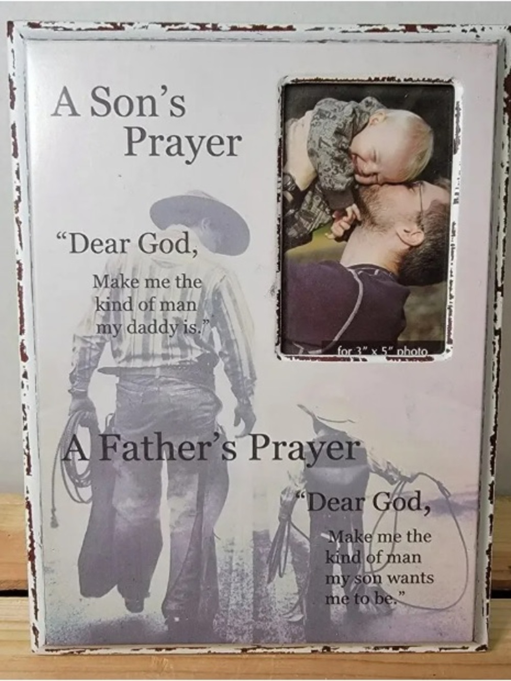 A Son's Prayer & A Father's Prayer Wall Art - White